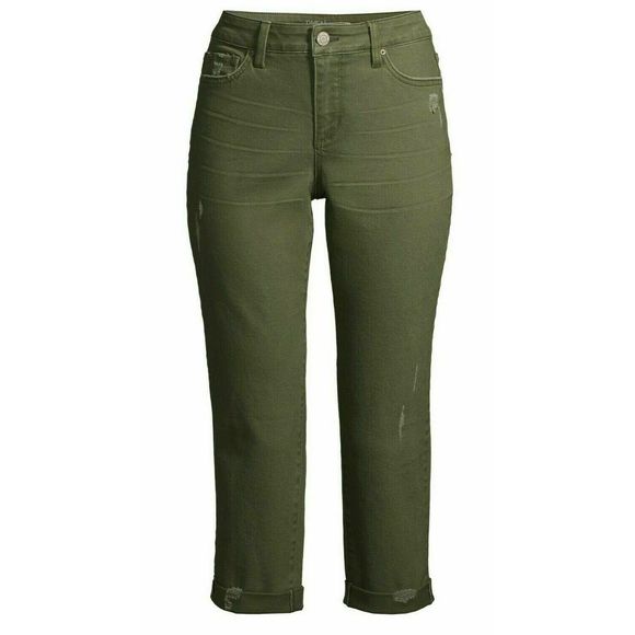 time and tru mid rise capri